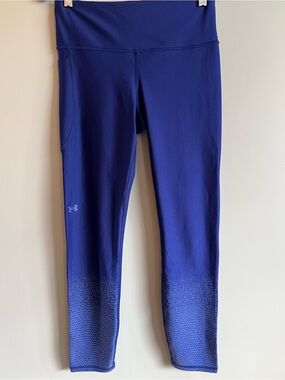 Under Armour Compression HeatGear High Rise Blue Crop Leggings Women’s Medium